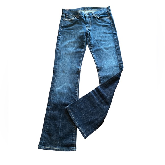 7 For All Mankind Denim - 7 For All Mankind Women’s Size 28 Blue Wash Mid Rise Straight Leg Bootcut Jeans